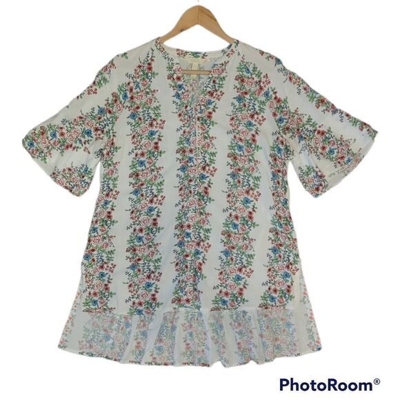 Matilda Jane Wish You Were Here Our Atlas Button Down Short Sleeve Floral Top S - Picture 3 of 15